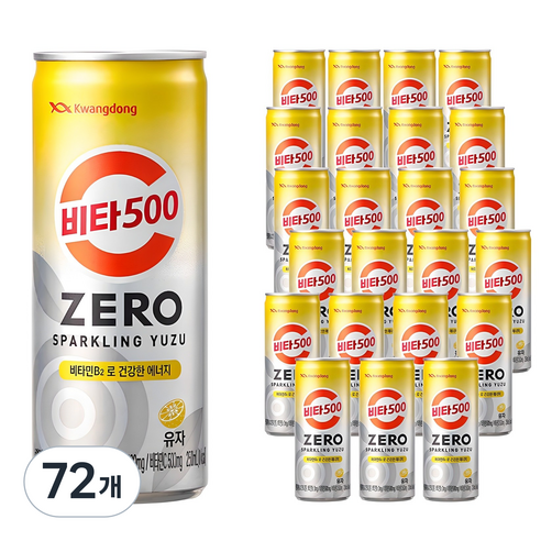 비타500 ZERO 스파클링 유자, 250ml, 72개
