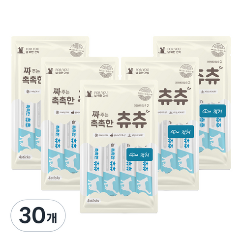 짜주는 촉촉한 츄츄 참치 고양이 간식 4p, 14g, 30개