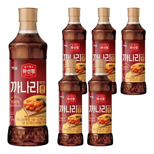 하선정 까나리 액젓골드, 400g, 6개