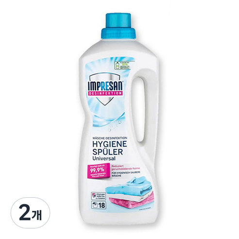 임프레산 유니버셜 살균 탈취 세탁 린스, 2개, 1500ml