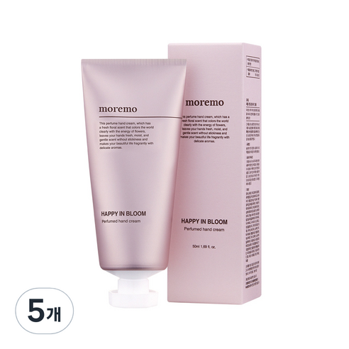 모레모 퍼퓸드 핸드크림 해피 인 블룸, 50ml, 5개