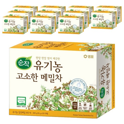 순작 유기농 고소한 메밀차, 10g, 20개입, 12개