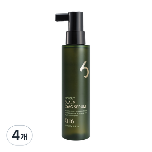 CH6 스칼프 싹 세럼 탈모완화기능성 헤어토닉, 140ml, 4개