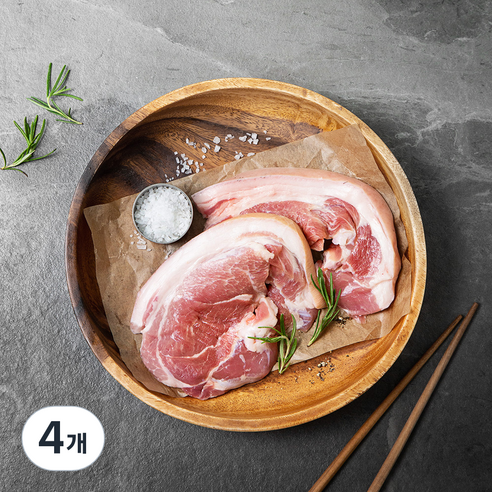 몬트락 제주 흑돼지 앞다리 구이용 (냉장), 600g, 4개