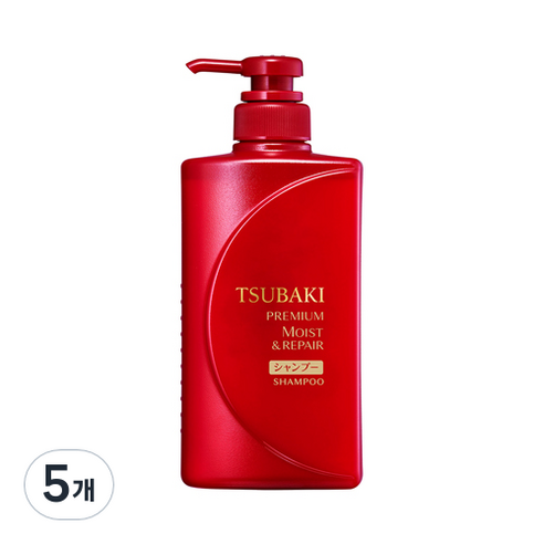 츠바키 프리미엄 모이스트 & 리페어 샴푸, 490ml, 5개
