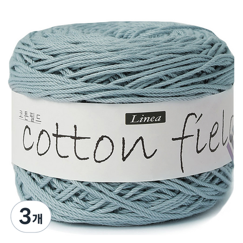 니뜨 코튼 필드 뜨개실 80g, 318 인디스카이, 3개