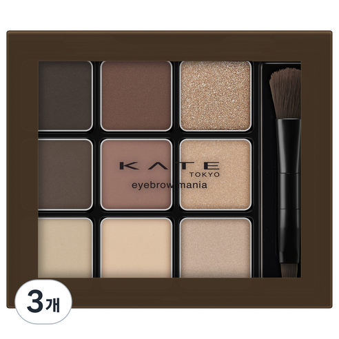 케이트 아이브로우 마니아 섀도우 팔레트, EX-5 Neutral Brown, 3개
