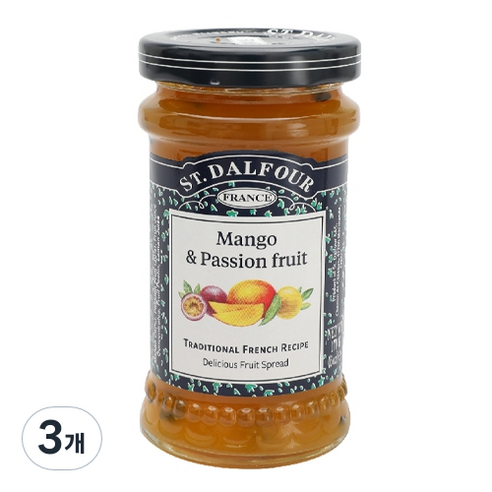 샹달프 망고 패션후르츠잼, 170g, 3개