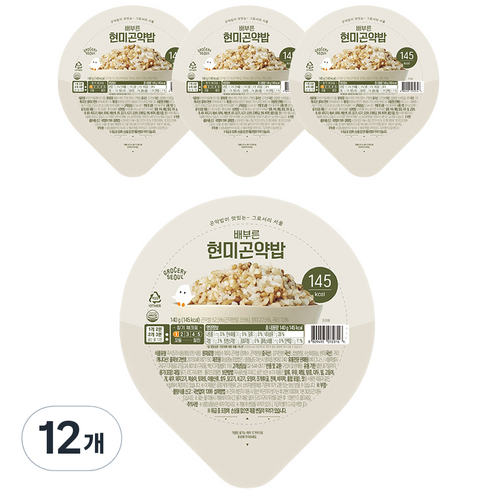 그로서리서울 배부른 현미곤약밥, 140g, 12개