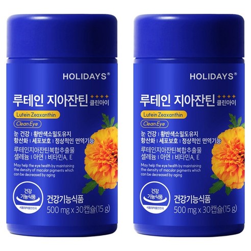 홀리데이즈 루테인 지아잔틴 클린아이 15g, 30정, 2개