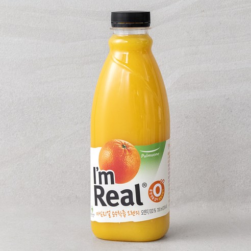 풀무원 아이엠리얼 순수 착즙 오렌지 주스, 700ml, 1병 
생수/음료