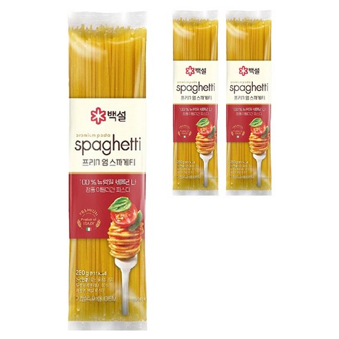 백설 스파게티면, 250g, 3개