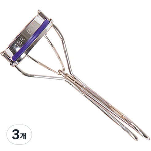 카이 아이래쉬컬러 곡률뷰러 둥근눈형 R18, 혼합 색상, 3개