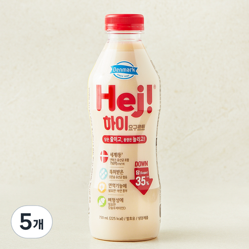 덴마크 하이 요구르트, 750ml, 1개입, 5개