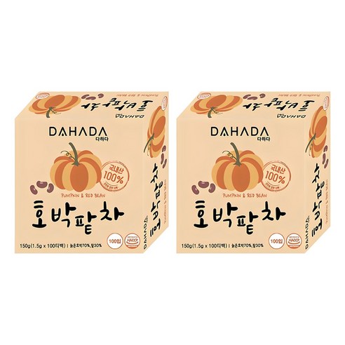 다하다 호박팥차, 1.5g, 100개입, 2개
