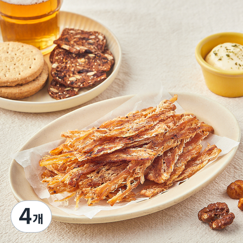 주안상점 꽃을 든 맥반석 오징어, 4개, 30g