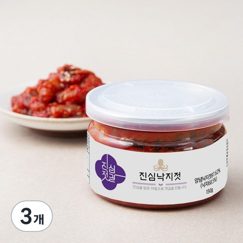 진심젓갈 낙지젓, 3개, 150g