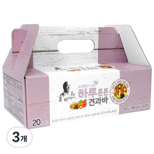 두레촌 강봉석 명인조청 하루든든 견과바, 500g, 3개