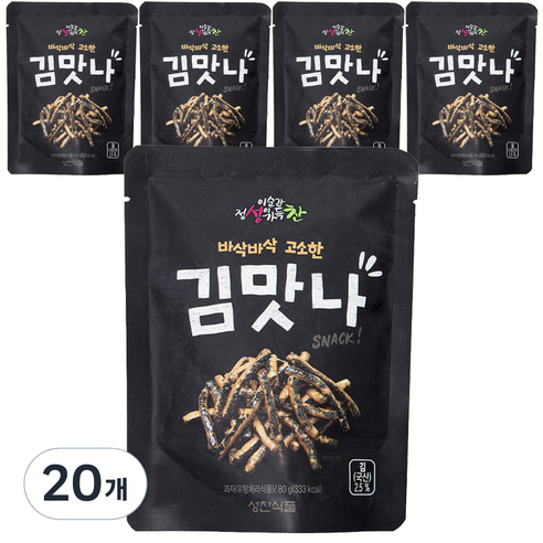 바삭바삭 고소한 김맛나, 20개, 80g