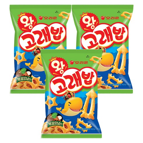 오리온 왕 고래밥 볶음양념맛, 118g, 3개