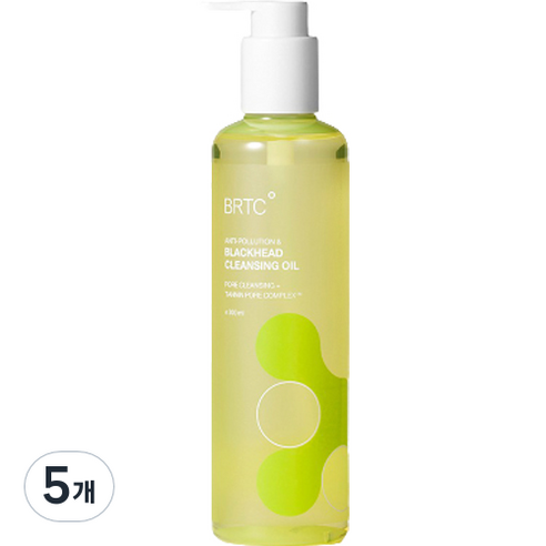 비알티씨 안티폴루션 블랙헤드 클렌징 오일, 5개, 300ml