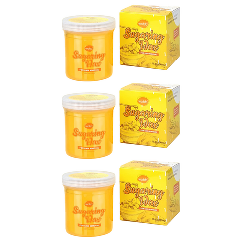 와브 슈가링 왁스 모든부위용, 450g, 3개