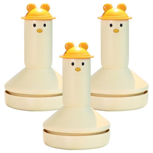 아이존 안녕오리 책상 지우개 진공청소기, 옐로우, 3개