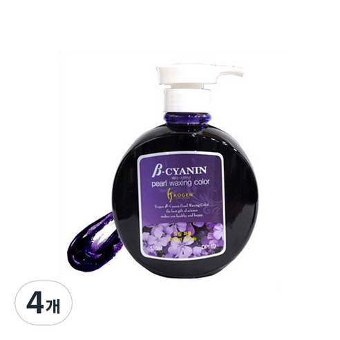 코겐 베타시아닌 펄 왁싱 칼라 헤어 매니큐어 510ml, 드림퍼플, 4개