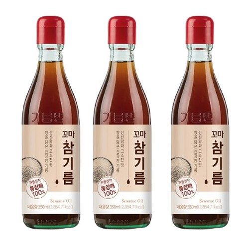 꼬마 참기름, 350ml, 3개