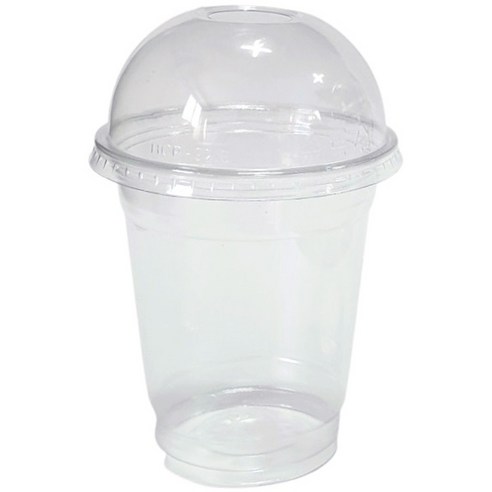 생활을그리다 투명 PET 아이스컵 + 돔뚜껑, 410ml, 100개입, 1개