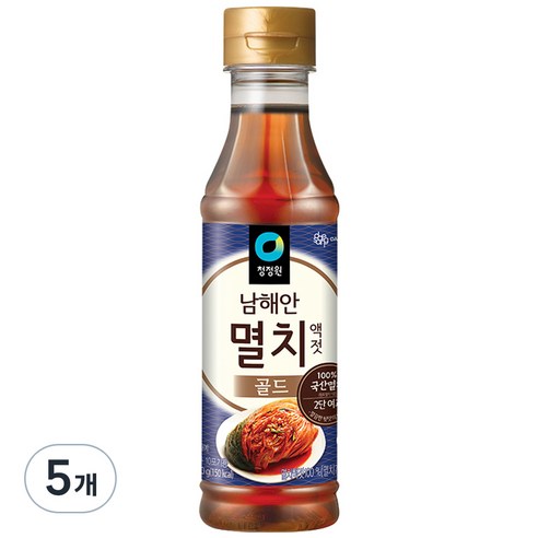 청정원 멸치골드액젓, 500g, 5개