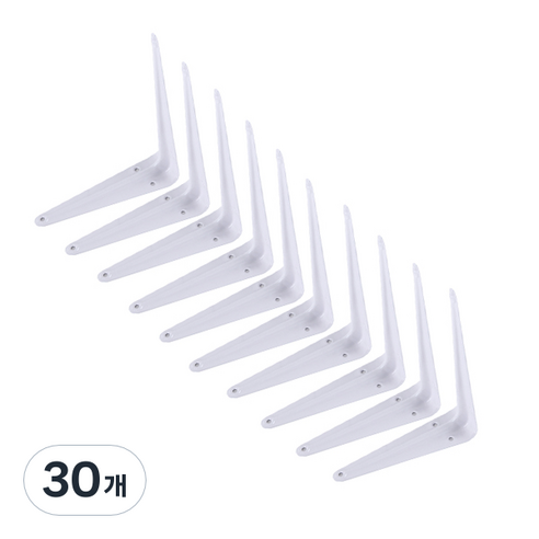 ETSHOP 선반대 까치발 화이트 S 150 x 125 x 35 mm, 30개