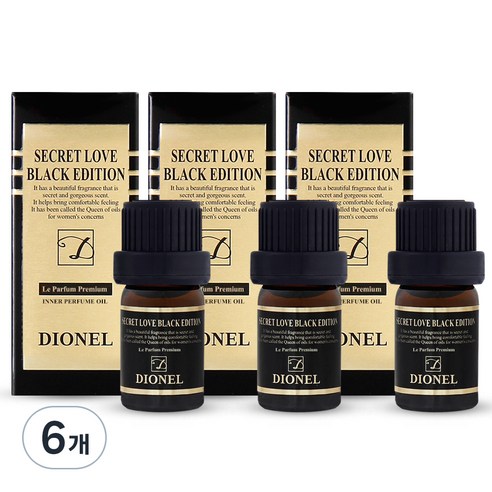 디오넬 시크릿러브 블랙에디션 여성청결제, 6개, 5ml