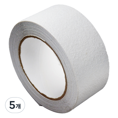 PVC 미끄럼 방지 안전 테이프 백색 폭 5cm x 길이 5m, 5개