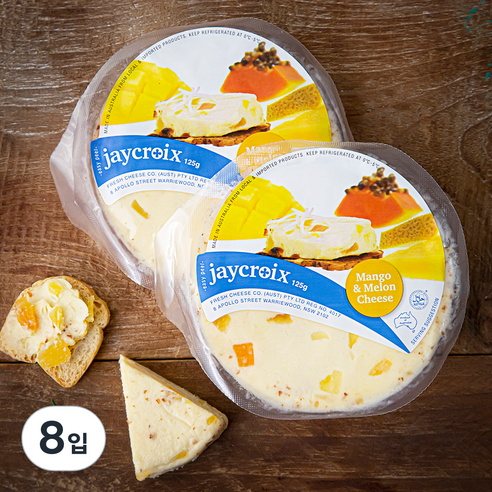 jaycroix 멜론 망고 과일치즈, 125g, 1개입, 8개