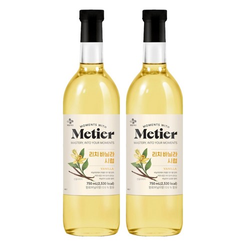 메티에 리치 바닐라 시럽, 750ml, 2개
