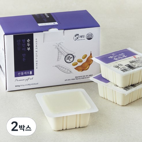한둘 명인이 만든 순두부 6개입, 900g, 2박스