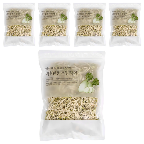석하 제주 월동 무말랭이, 450g, 5개
