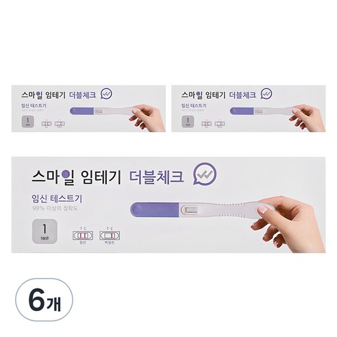 스마일랩 더블체크 임신테스트기, 1개입, 6개