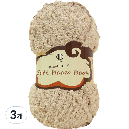 연일섬유 소프트 붐붐 뜨개실 80g, 11 연베이지, 3개