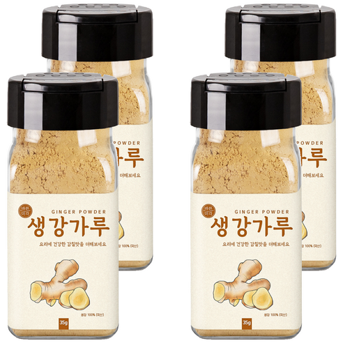 바른미각 생강분말, 35g, 4개