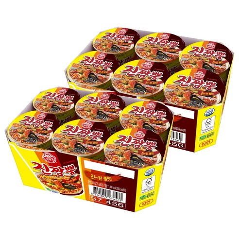 오뚜기 진짬뽕 컵 75g, 12개