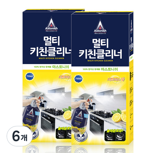 아스토니쉬 스페셜리스트 멀티키친 클리너, 750ml, 6개
