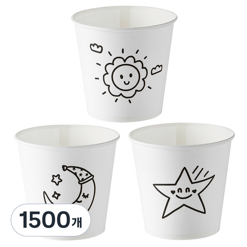 탐사 해달별 종이컵 178ml, 1500개