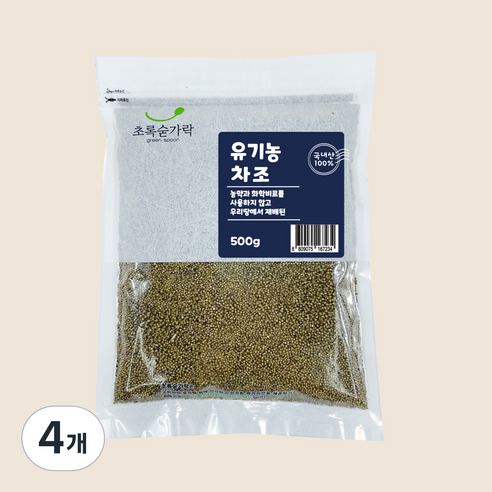 초록숟가락 유기농 차좁쌀, 500g, 4개