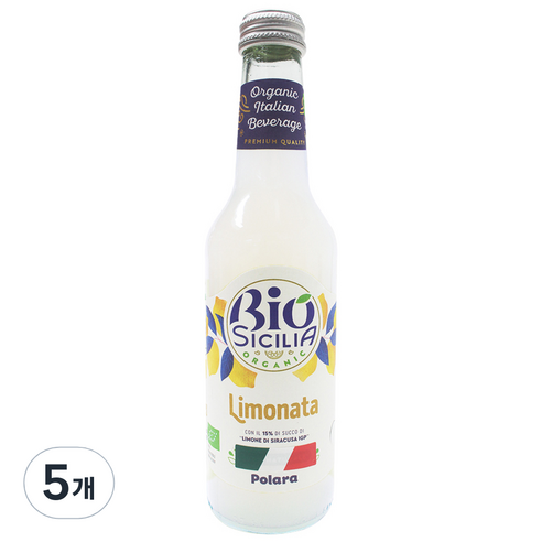 폴라라 유기농 리모나타 음료 레몬맛, 275ml, 5개