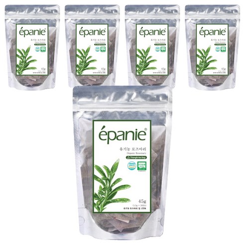 에빠니 유기농 로즈마리 티백, 1.5g, 30개입, 5개