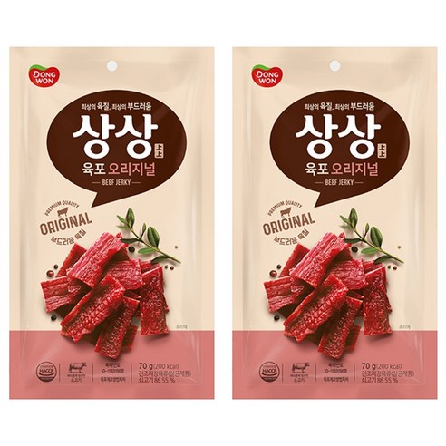 상상육포 오리지널, 70g, 2개