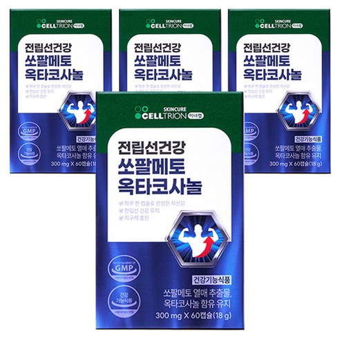 셀트리온 이너랩 전립선건강 쏘팔메토 옥타코사놀 18g, 4개, 60정