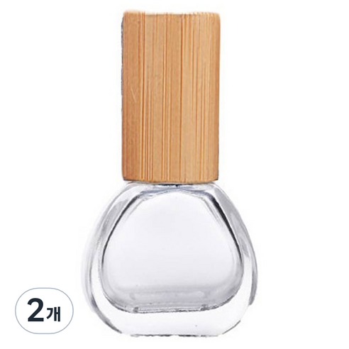 엘라라 예쁜 투명한 향수 공병 15ml, 2개, 삼각대나무 뚜껑